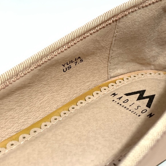 Blush Quilted Bow Ballet Flats, “Yulia” 7.5 - Picture 4 of 6